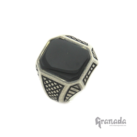 Sello de Plata Onix Negro