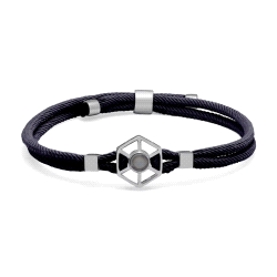 PULSERA PLATA BOBÖ HEXAGONO PERSONALIZADO