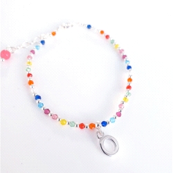 PULSERA PLATA THAIBA LETRA O