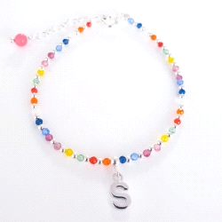 PULSERA PLATA THAIBA LETRA S