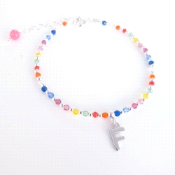 PULSERA PLATA THAIBA LETRA F