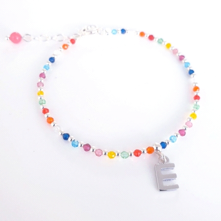 PULSERA PLATA THAIBA LETRA E