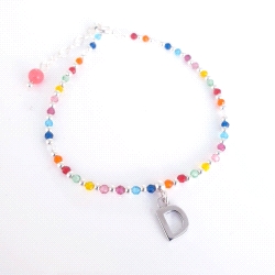 PULSERA PLATA THAIBA LETRA D