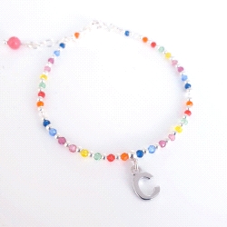 PULSERA PLATA THAIBA LETRA C