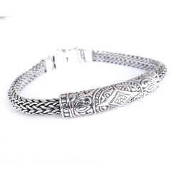 PULSERA PLATA THAIBA SNAKE 21CM