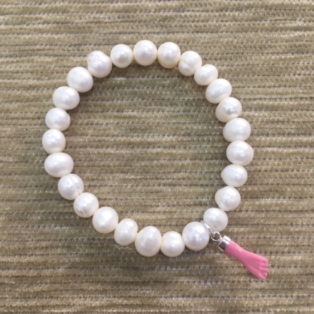 PULSERA PERLAS DE RIO CON HIGA