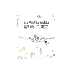 PULSERA PLATA CHAPA UNICORNIO