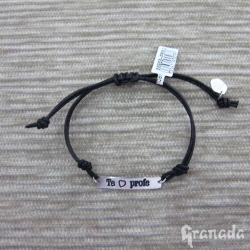 PULSERA PLATA TE QUIERO PROFE