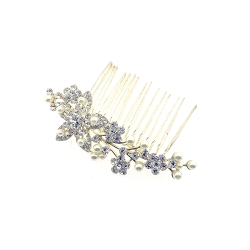 Peina para novias de Rodio y Circonita Blanca