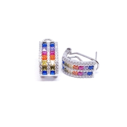 PENDIENTES PLATA THAIBA CIERRE OMEGA DUO