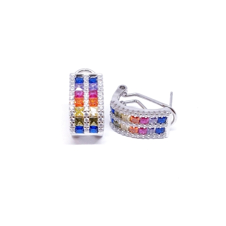 PENDIENTES PLATA THAIBA CIERRE OMEGA DUO