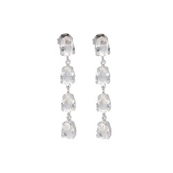 PENDIENTES PLATA LARGOS CRISTALES