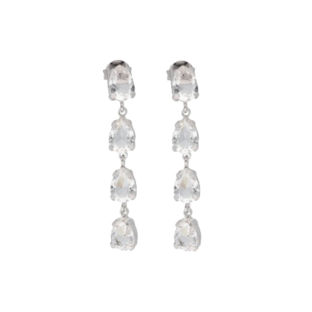 PENDIENTES PLATA LARGOS CRISTALES