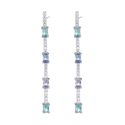 PENDENTES PLATA PIEDRAS COLORES
