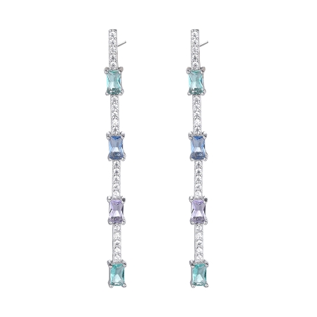 PENDENTES PLATA PIEDRAS COLORES