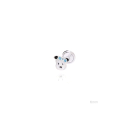 PENDIENTES PLATA PERRITO ESMALTE