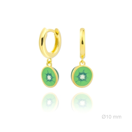PENDIENTES ARO KIWI CHAPADO