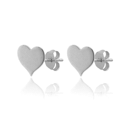 PENDIENTES DE PLATA CORAZON