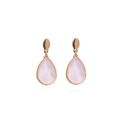 Pendientes de Plata chapados en Oro Rosa