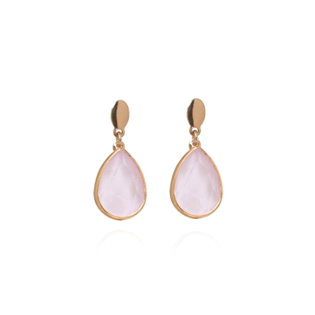 Pendientes de Plata chapados en Oro Rosa