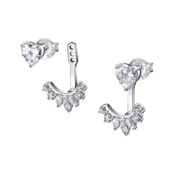 LOTUS SILVER PENDIENTE DOBLE CORAZON