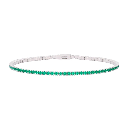 PULSERA DE PLATA RIVIERE ITEMPORALITY CON CIRCONITA VERDE