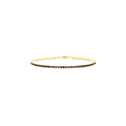 PULSERA DE PLATA RIVIERE ITEMPORALITY DORADA CON CIRCONITA NEGRA