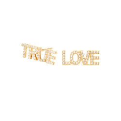 Pendientes Love ITEMPORALITY  Dorada