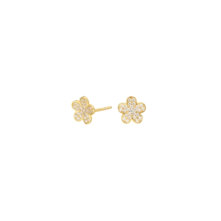 Pendientes Itemporality Flor Plata 925MM Dorado