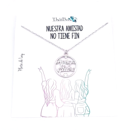 GARGANTILLA PLATA THAIBA AMIGA TE QUIERO