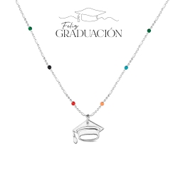GARGANTILLA PLATA BIRRETE GRADUACION