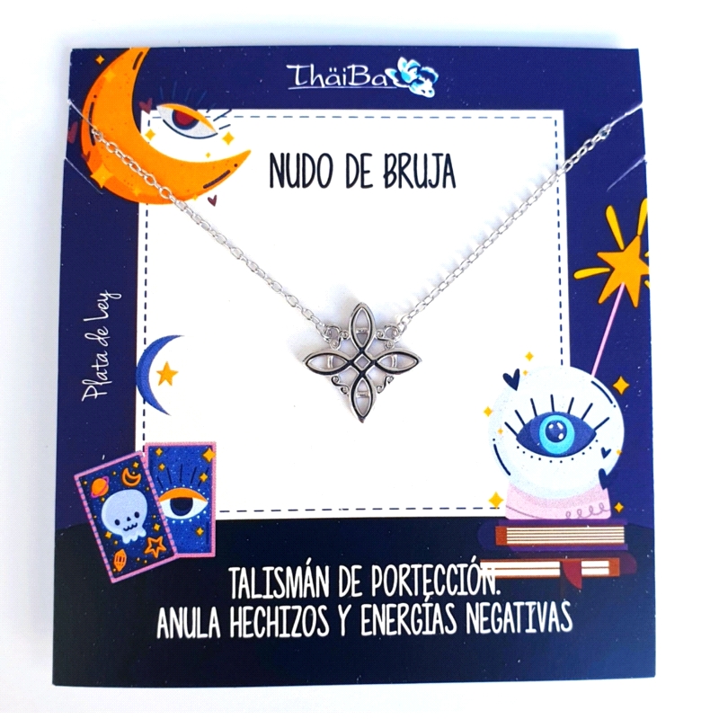 GARGANTILLA PLATA NUDO DE BRUJAS