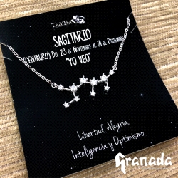Gargantilla de plata Sagitario