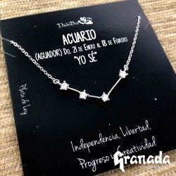 Gargantilla de plata Acuario