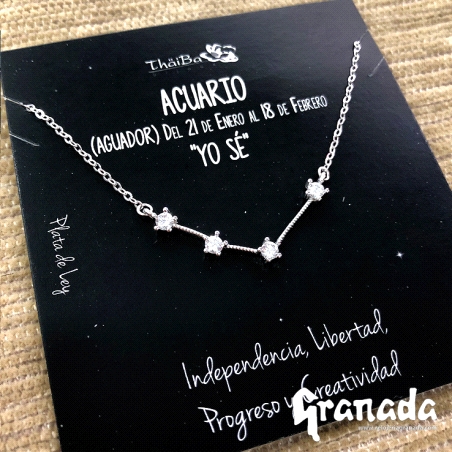 Gargantilla de plata Acuario