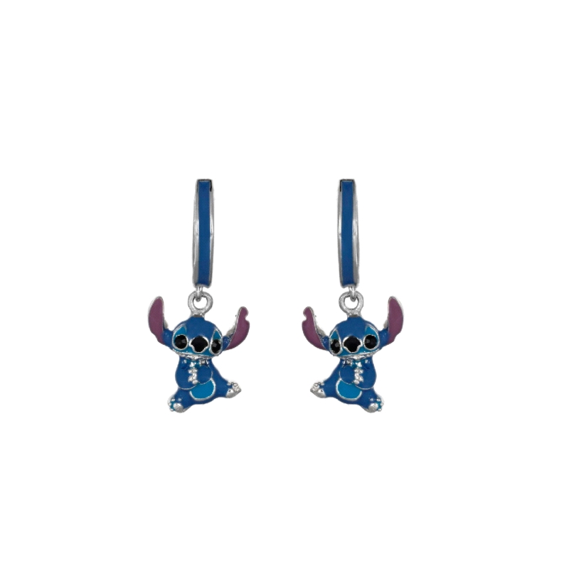 PENDIENTES PLATA DISNEY ARO STITCH