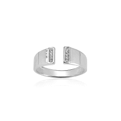 ANILLO PLATA COSAR AJUSTABLE MINI CIRCONITAS