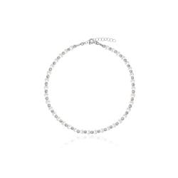 TOBILLERA PLATA COSAR MINI PERLAS