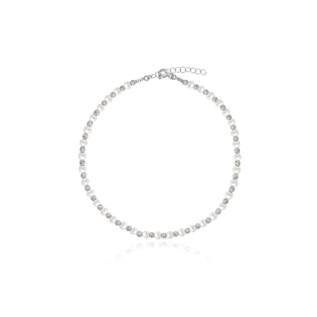 TOBILLERA PLATA COSAR MINI PERLAS