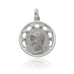 COLGANTE PLATA VIRGEN NIÑA 20MM