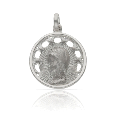 COLGANTE PLATA VIRGEN NIÑA 20MM