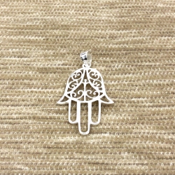 COLGANTE MANO DE FATIMA PLATA