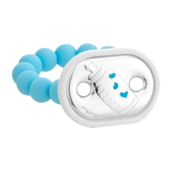 PINZA CHUPETE PLATA LAMINADA AZUL