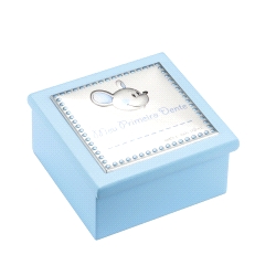 CAJA DIENTE MADERA RATON CELESTE 8X8X4