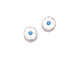 PENDIENTES PLATA AGATHA RUIZ DE LA PRADA DIDO CIRCONITA AZUL