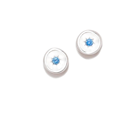 PENDIENTES PLATA AGATHA RUIZ DE LA PRADA DIDO CIRCONITA AZUL