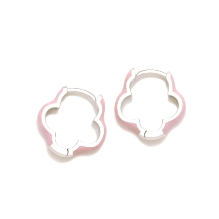 PENDIENTES PLATA AGATHA RUIZ DE LA PRADA FILO FLOR ROSA