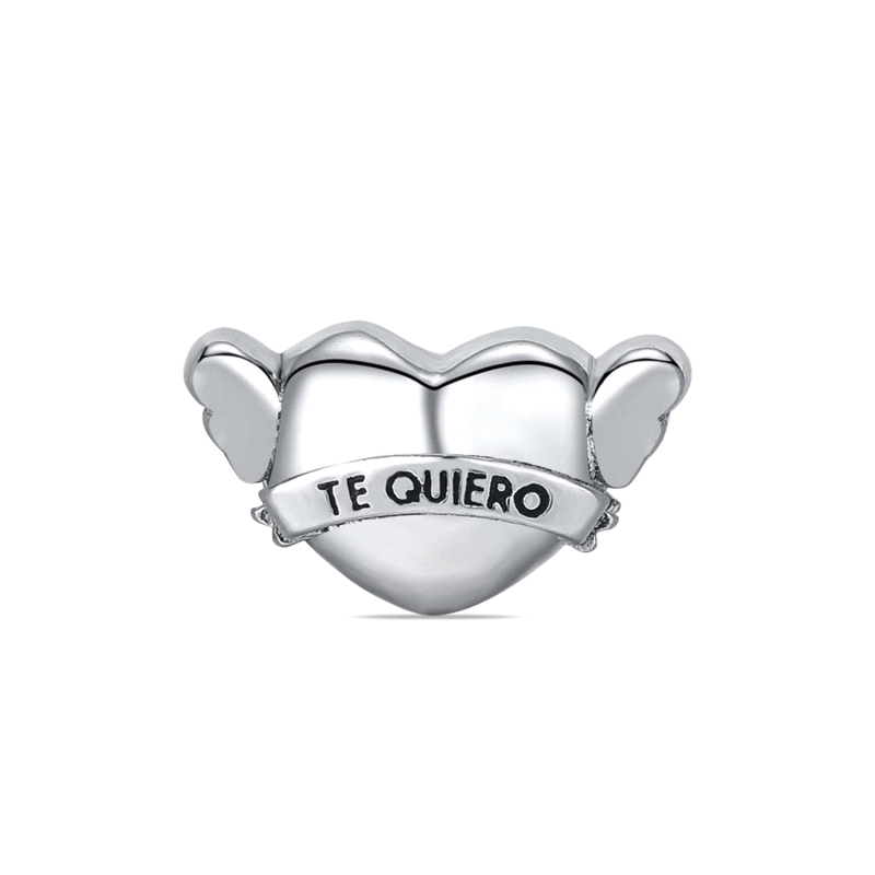 ABALORIO PLATA CORAZON ALADO