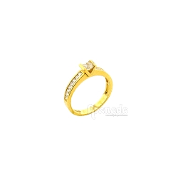 Sortija de Oro y Circonita
