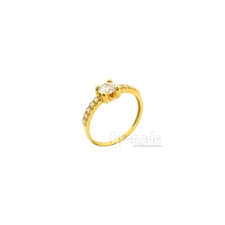 Sortija de Oro y Circonita
